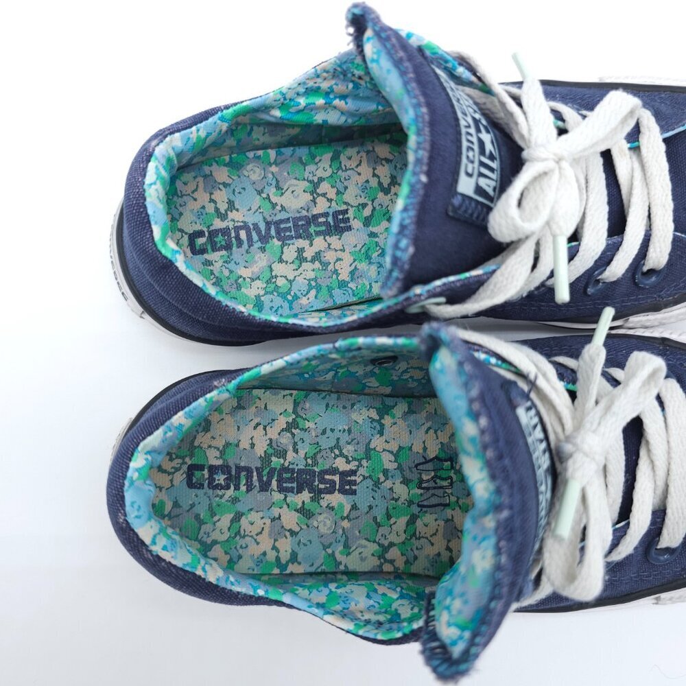 Converse All Star Low Top Sneakers Women US 6 Blue Canvas Lace Up Shoes - Picture 6 of 16